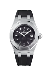 Audemars Piguet Royal Oak 33-67620ST.OO.D002CA.01 (Black Rubber Strap, Grande Tapisserie Black Index Dial, Stainless Steel Smooth Bezel) (67620ST.OO.D002CA.01)