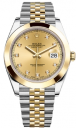 Rolex Datejust 41-126303 (Yellow Rolesor Jubilee Bracelet, Gold Diamond-set Champagne Dial, Smooth Bezel)