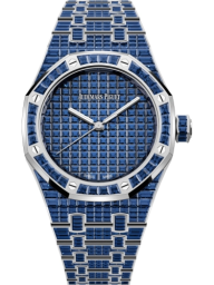 Audemars Piguet Royal Oak 37-15554BC.SS.1274BC.01 (Baguette-cut Sapphire-set White Gold Bracelet, Baguette-cut Blue Sapphire-paved Dial, Baguette-cut Blue Sapphire-set Bezel) (15554BC.SS.1274BC.01)