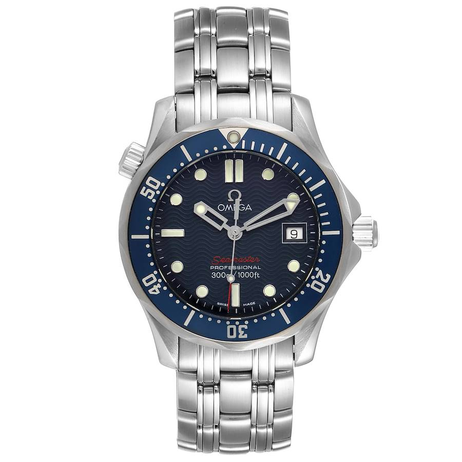 Omega Seamaster Diver 300M 36.25-2223.80.00 (Stainless Steel Bracelet, Wave-embossed Blue Dot Index Dial, Rotating Blue Ceramic Bezel)