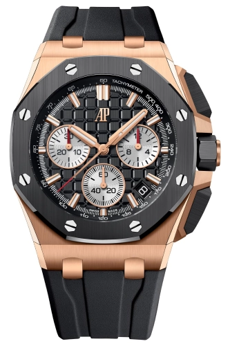 Audemars Piguet Royal Oak Offshore 43-26420RO.OO.A002CA.01 (Black Rubber Strap, Méga Tapisserie Black Index Dial, Black Ceramic Smooth Bezel)