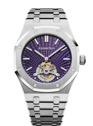 Audemars Piguet Royal Oak 41-26522ST.OO.1220ST.01 (Stainless Steel Bracelet, Evolutive Tapisserie Purple Index Dial, Stainless Steel Smooth Bezel) (26522ST.OO.1220ST.01)