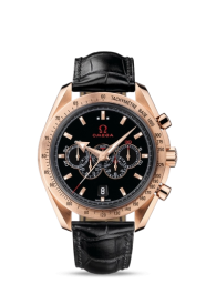 Omega Speedmaster Non-Moonwatch 44.2-321.53.44.52.01.001 (Black Alligator Leather Strap, Black Index Dial, Red Gold Tachymeter Bezel) (Omega 321.53.44.52.01.001)