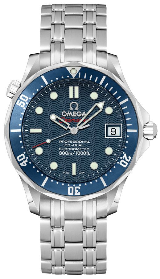 Omega Seamaster Diver 300M 36.25-2222.80.00 (Stainless Steel Bracelet, Wave-embossed Blue Dot Index Dial, Rotating Blue Ceramic Bezel)