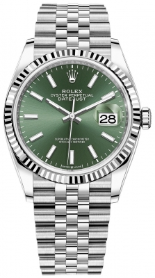 Rolex Datejust 36-126234 (Oystersteel Jubilee Bracelet, Mint-green Index Dial, Fluted Bezel)