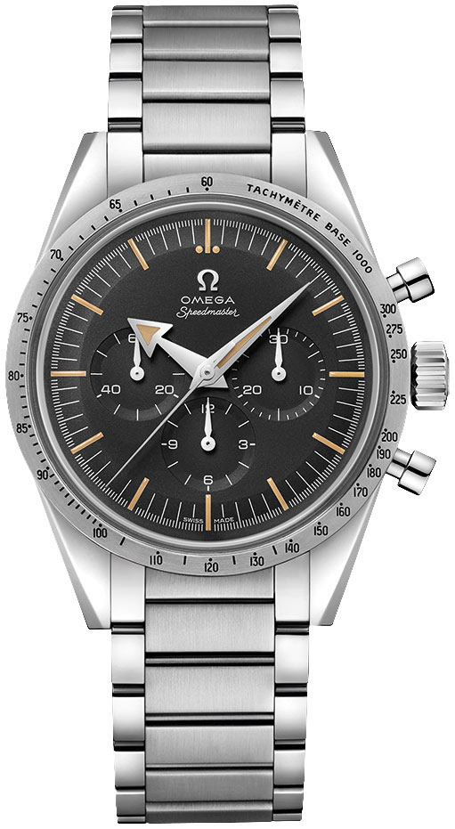 Omega Speedmaster Moonwatch 38.6-311.10.39.30.01.001 (Stainless Steel Bracelet, Black Index Dial, Stainless Steel Tachymeter Bezel)